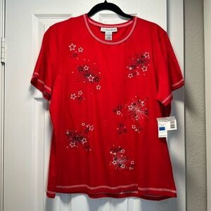 [XL] Sag Harbor Star Embroidery Shirt